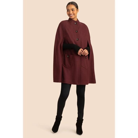 💕TRINA TURK💕 Parker Cape ~ Knit Melton Cab Frank Medium M NWT - Picture 5 of 15